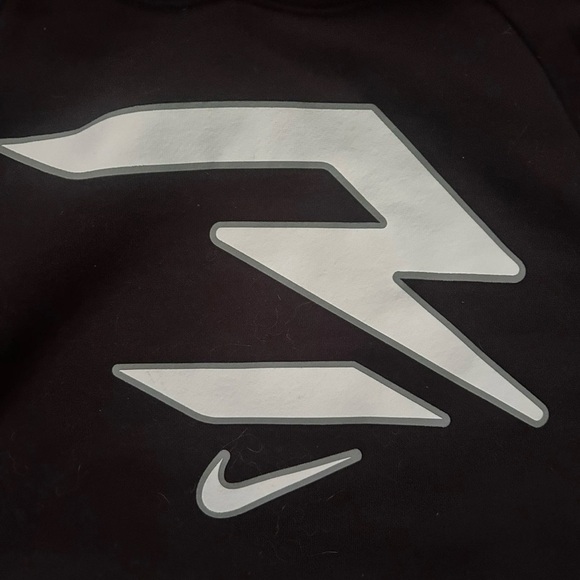 Nike Youth Three Brand Black Hoodie Size Medium (10-12) - Picture 2 of 3